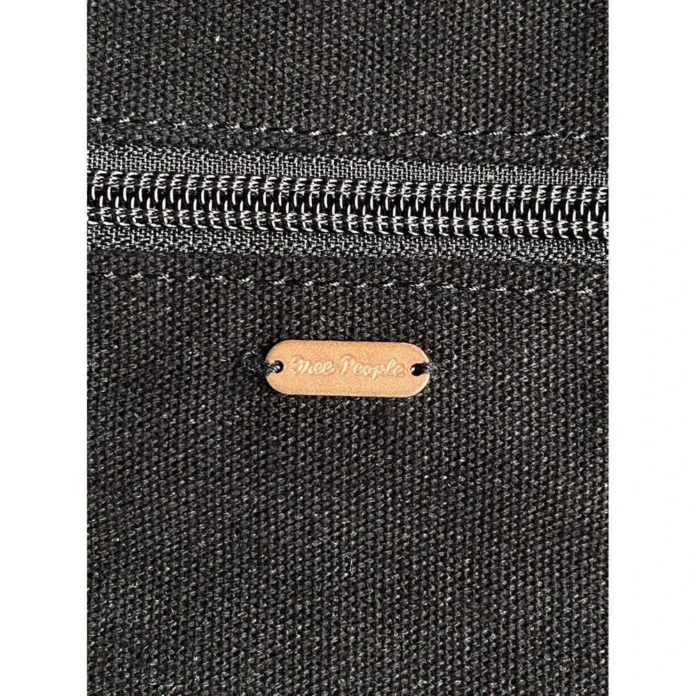 Free People Kingston Crossbody‎ Bag Black Suede Gold Studded Clutch Boho Glam
